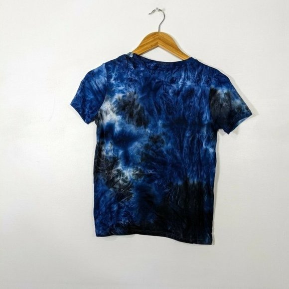 FRESHMAN Girls Navy Blue Tie Die Soft Short Sleeve T Shirt NEW - Picture 2 of 7